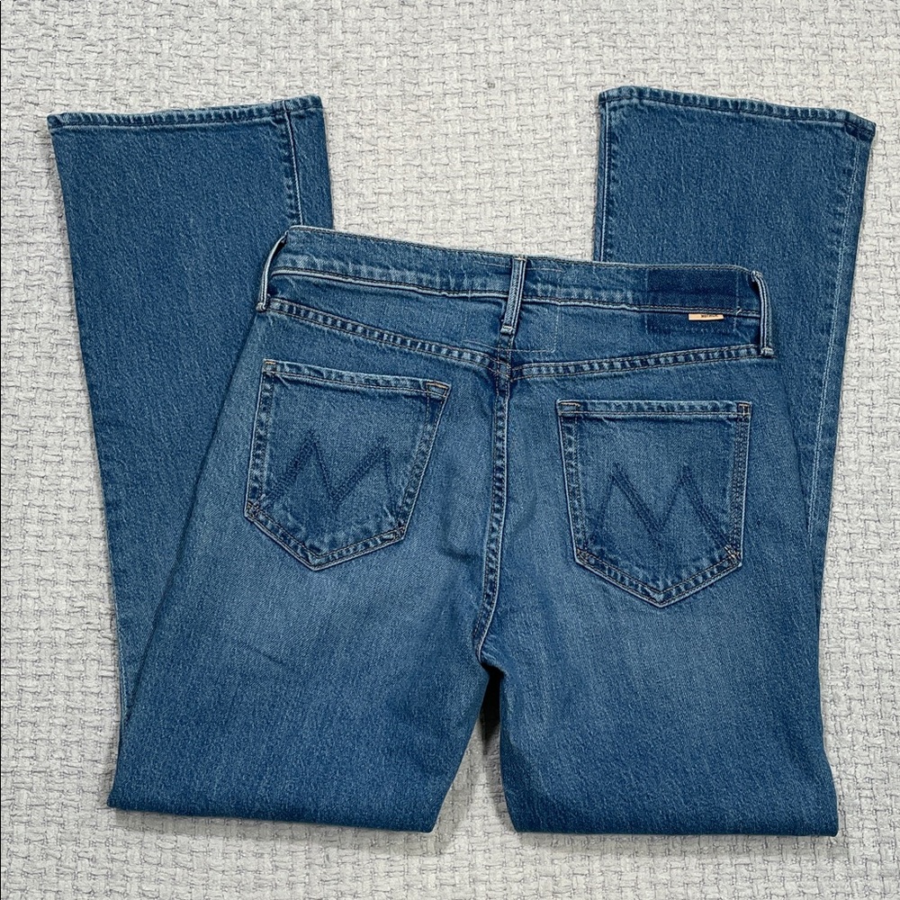 MOTHER Women's Ankle Cropped Jeans in Medium Blue Denim